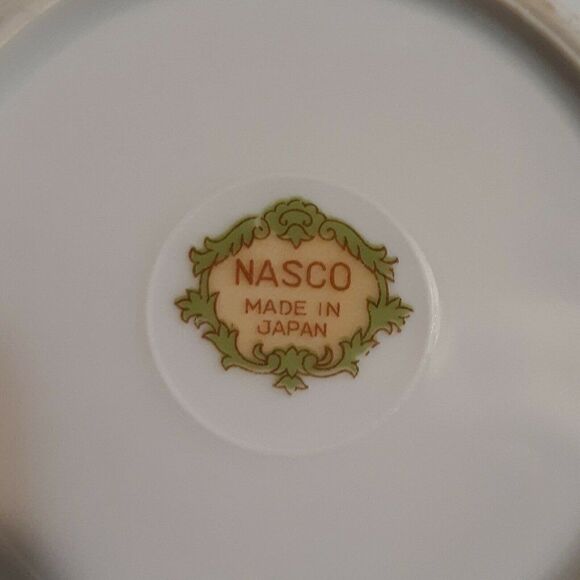 Nasco Purple Violet China Leaf Dish Tea Bag Trinket Gold Gilding Japan 5" - Picture 4 of 6